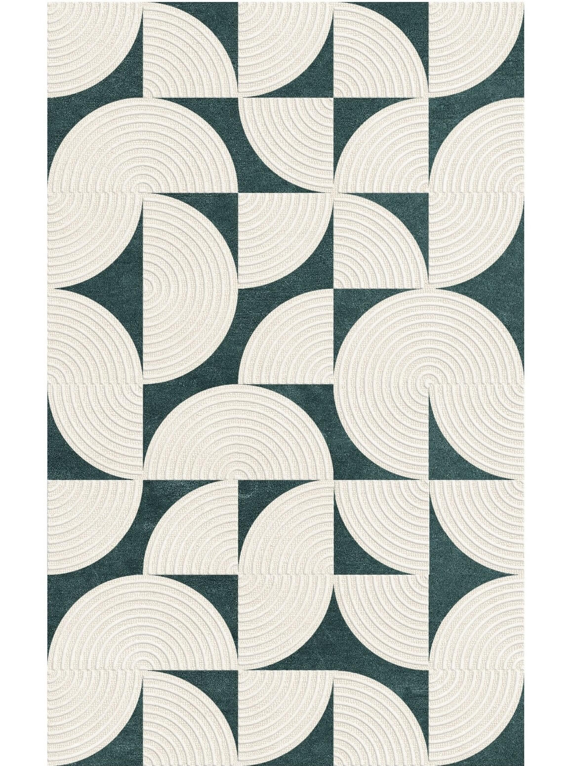 geometric pattern tufted wool rug