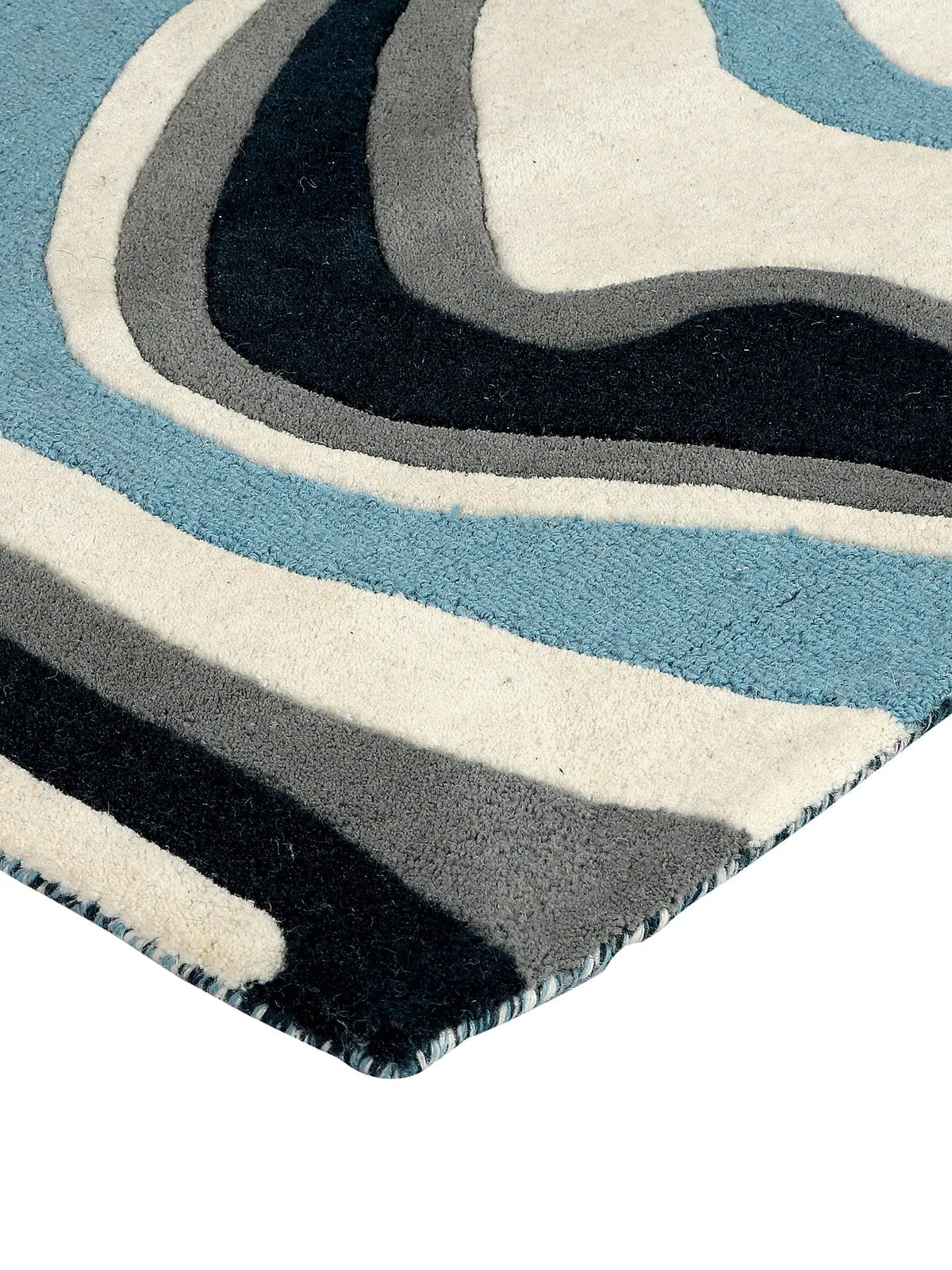 modern wool rug corner