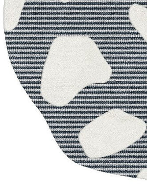 Close-up of hand tufted wool rug