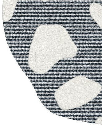 Close-up of hand tufted wool rug