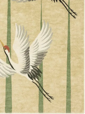 beige hand tufted wool rug