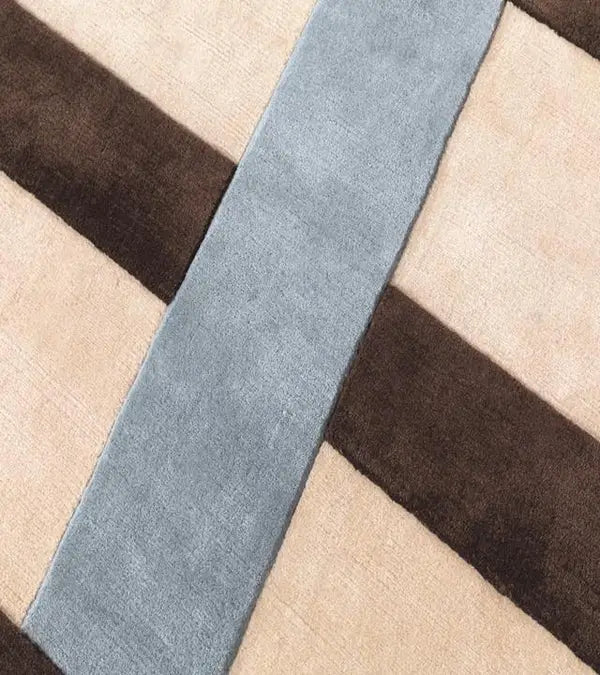 geometric area rug close up