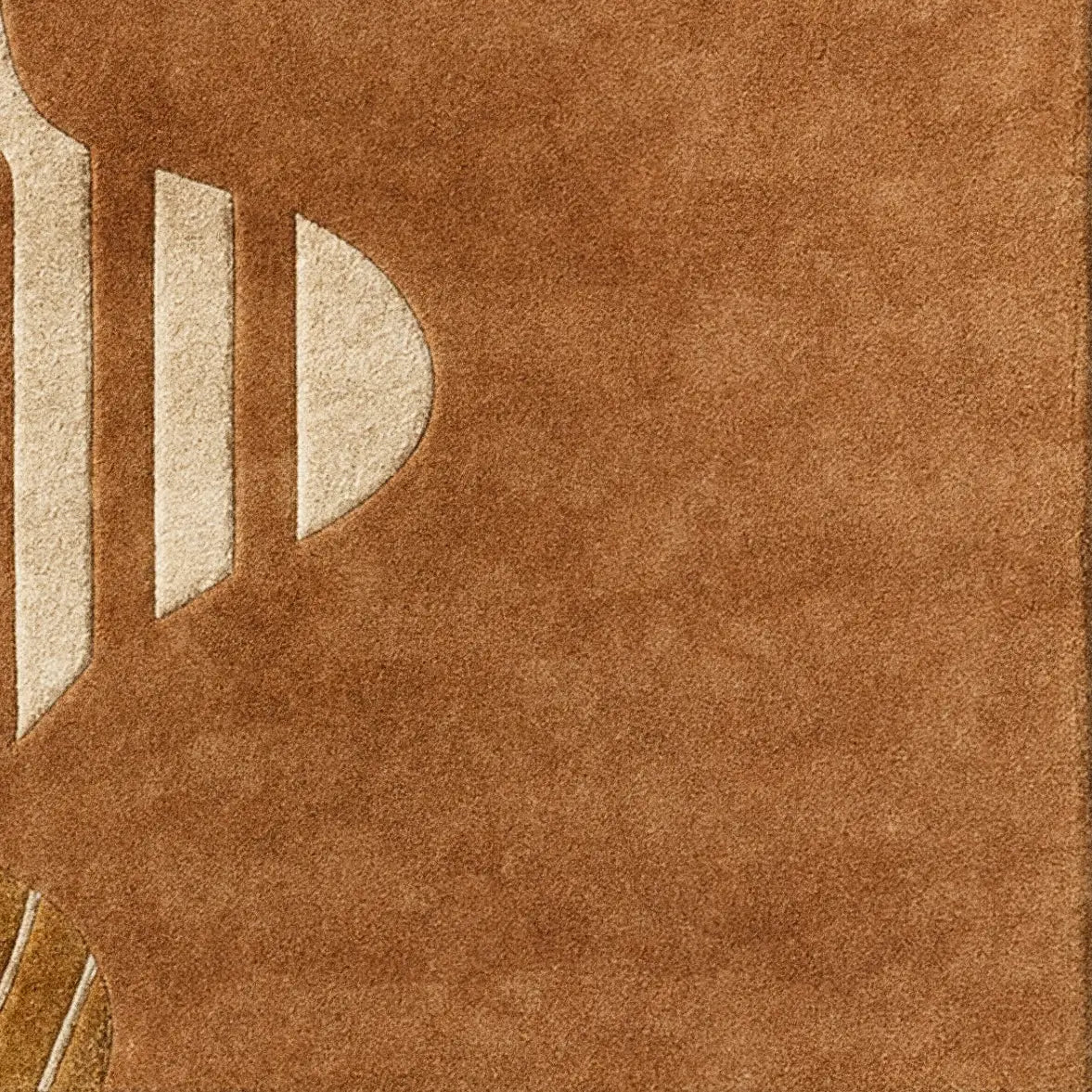 tufted rug corner close up