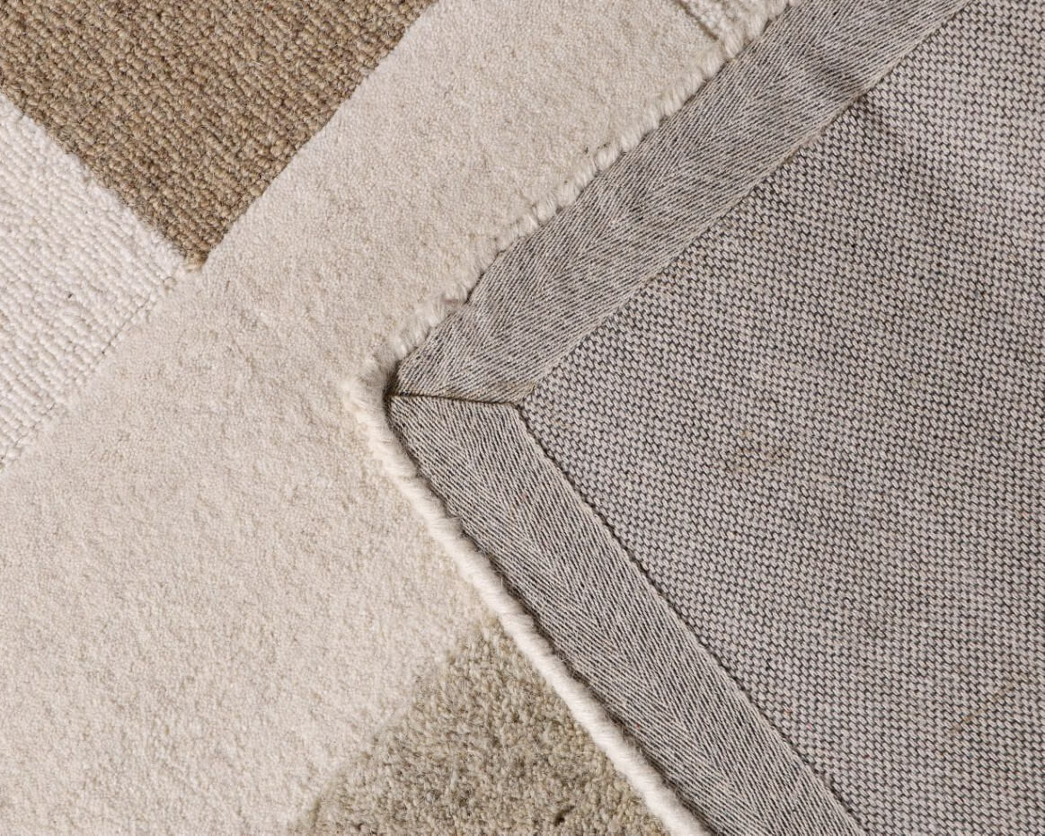 back side of grida hand tufted wool carpet