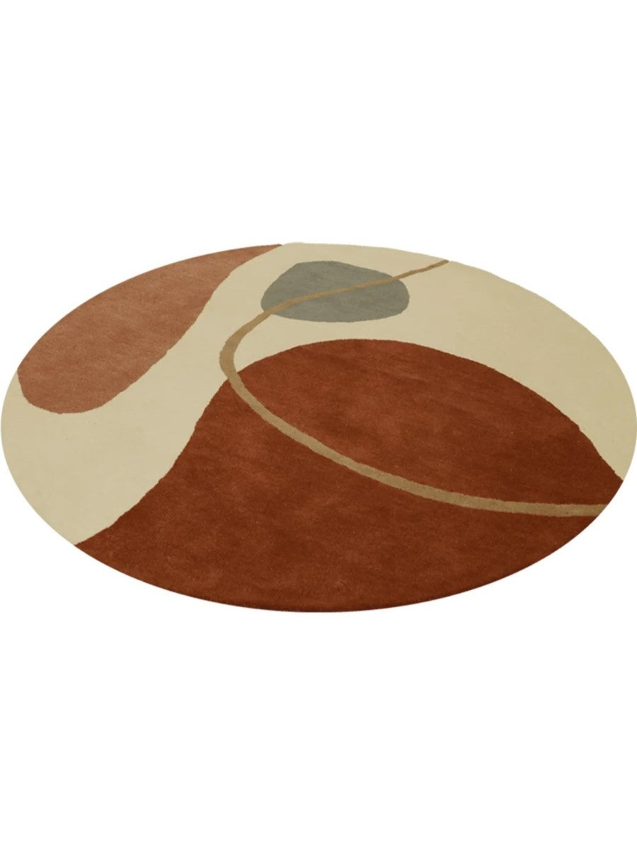 round tufted wool rug