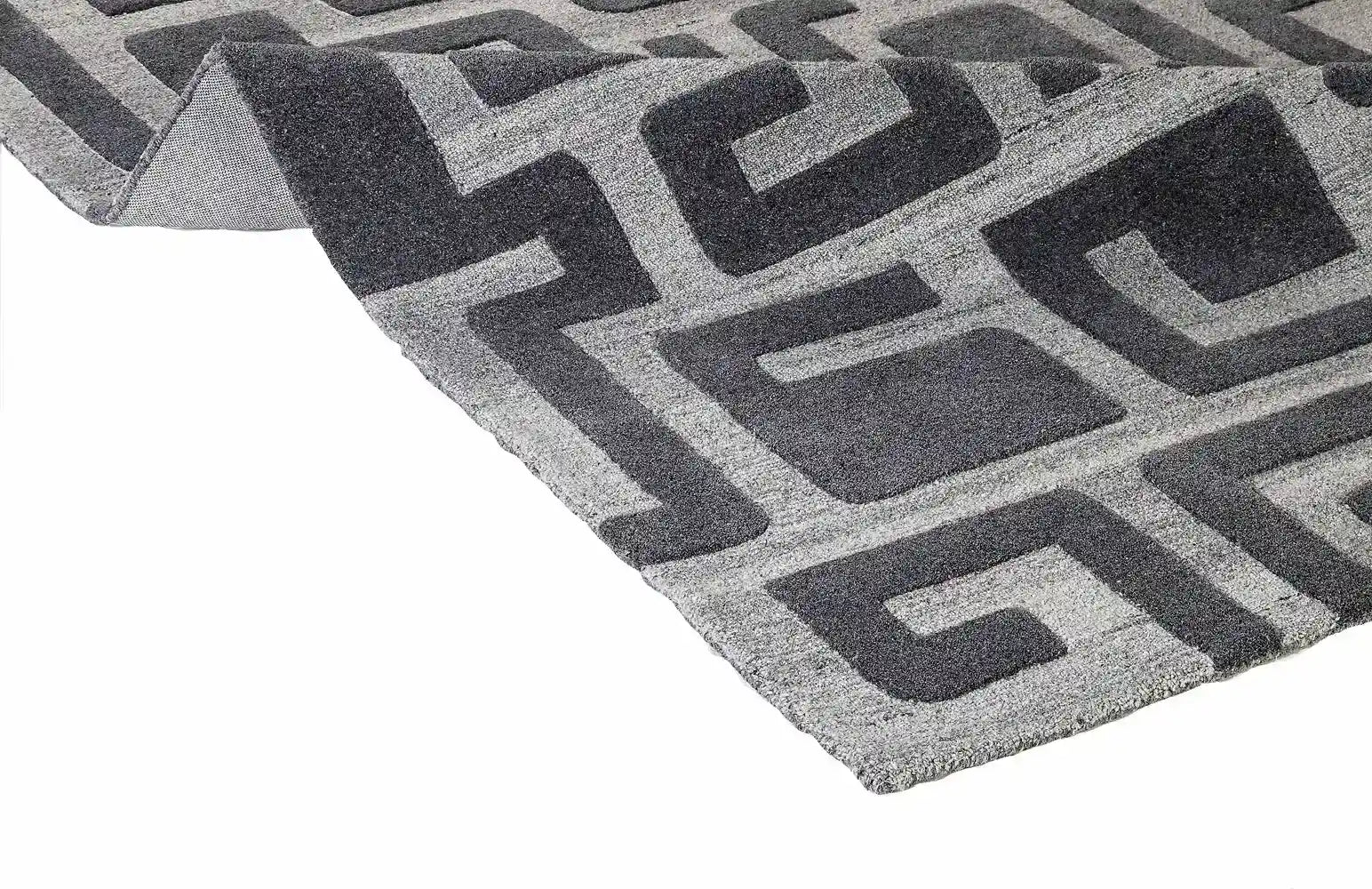 tufted wool rug corner