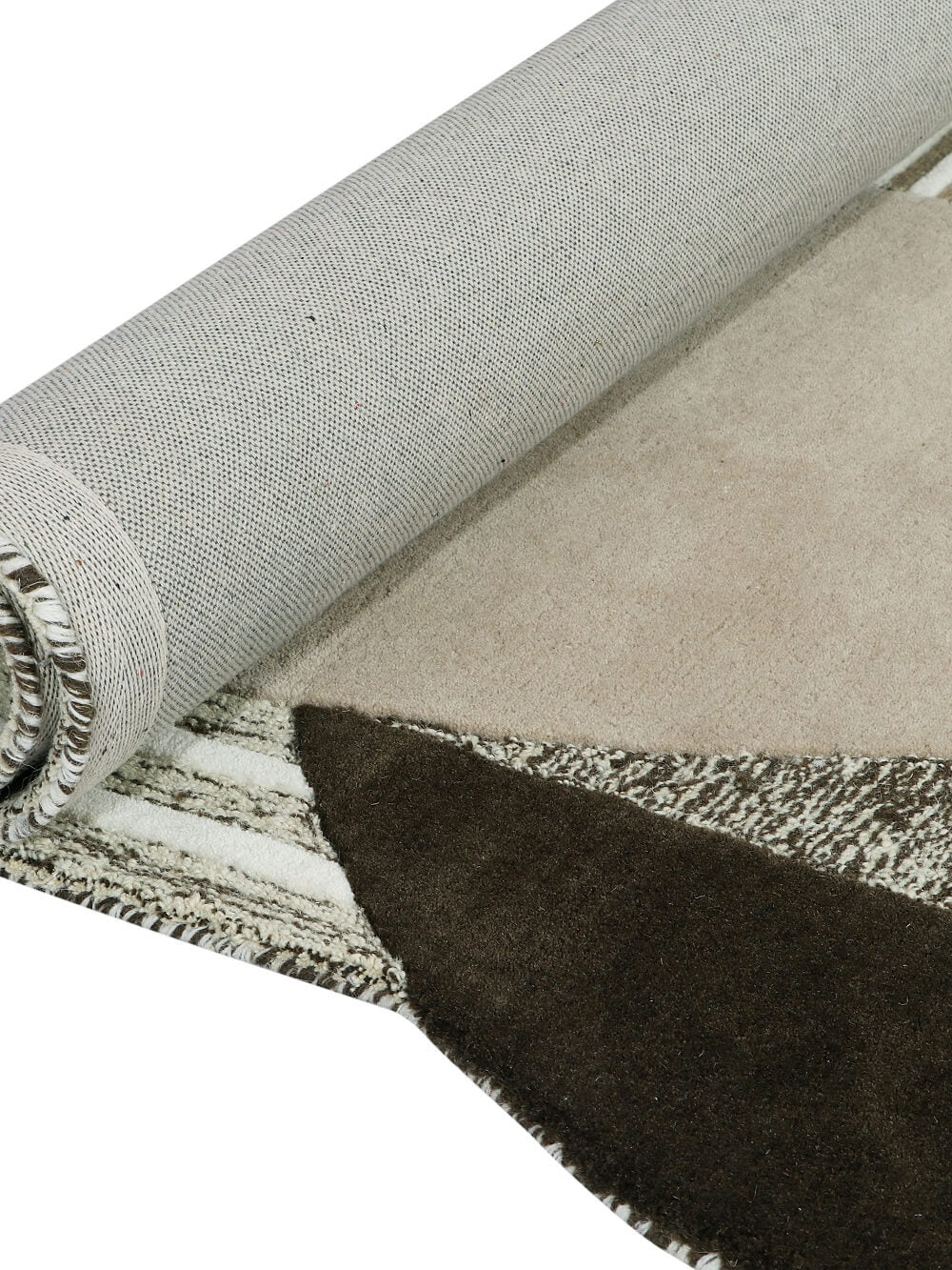 close view of tufted wool rug