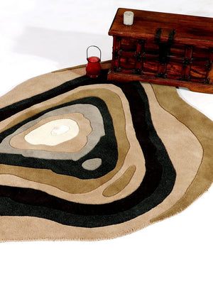 shaped area rug made with Nz wool