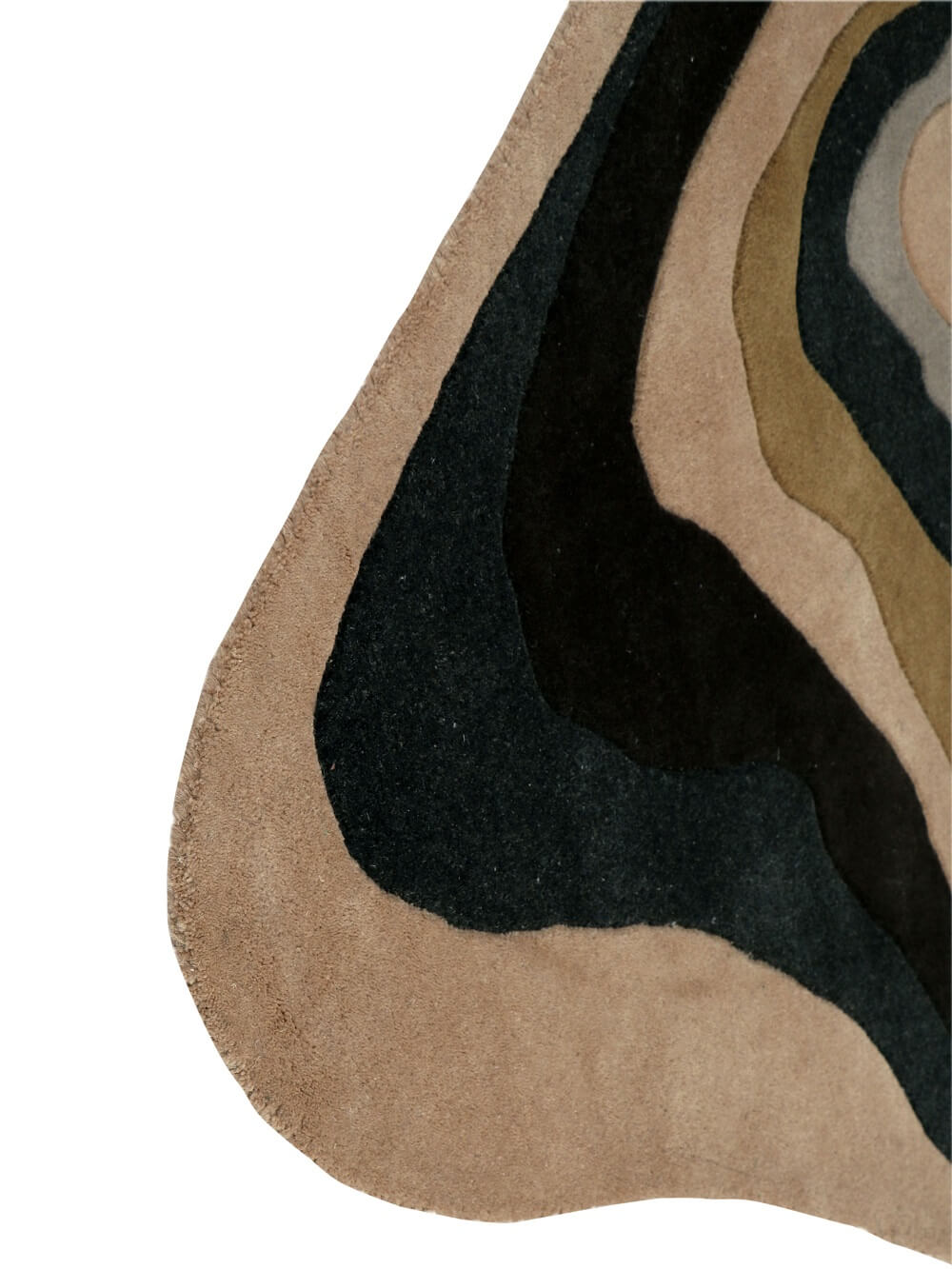 tufted wool rug corner