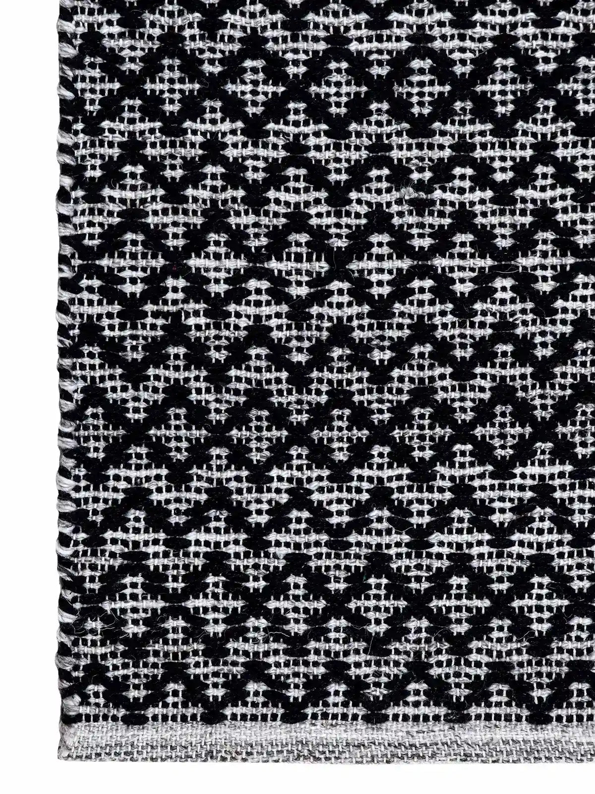 flatwoven rug corner close up
