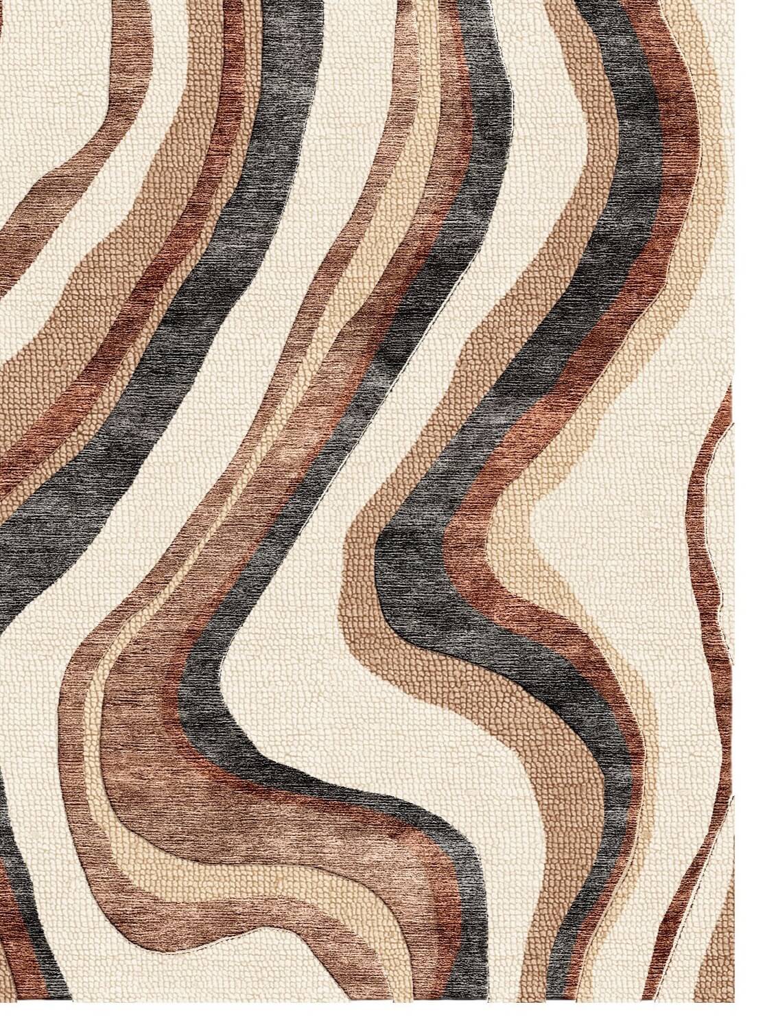 wavy pattern rug close up
