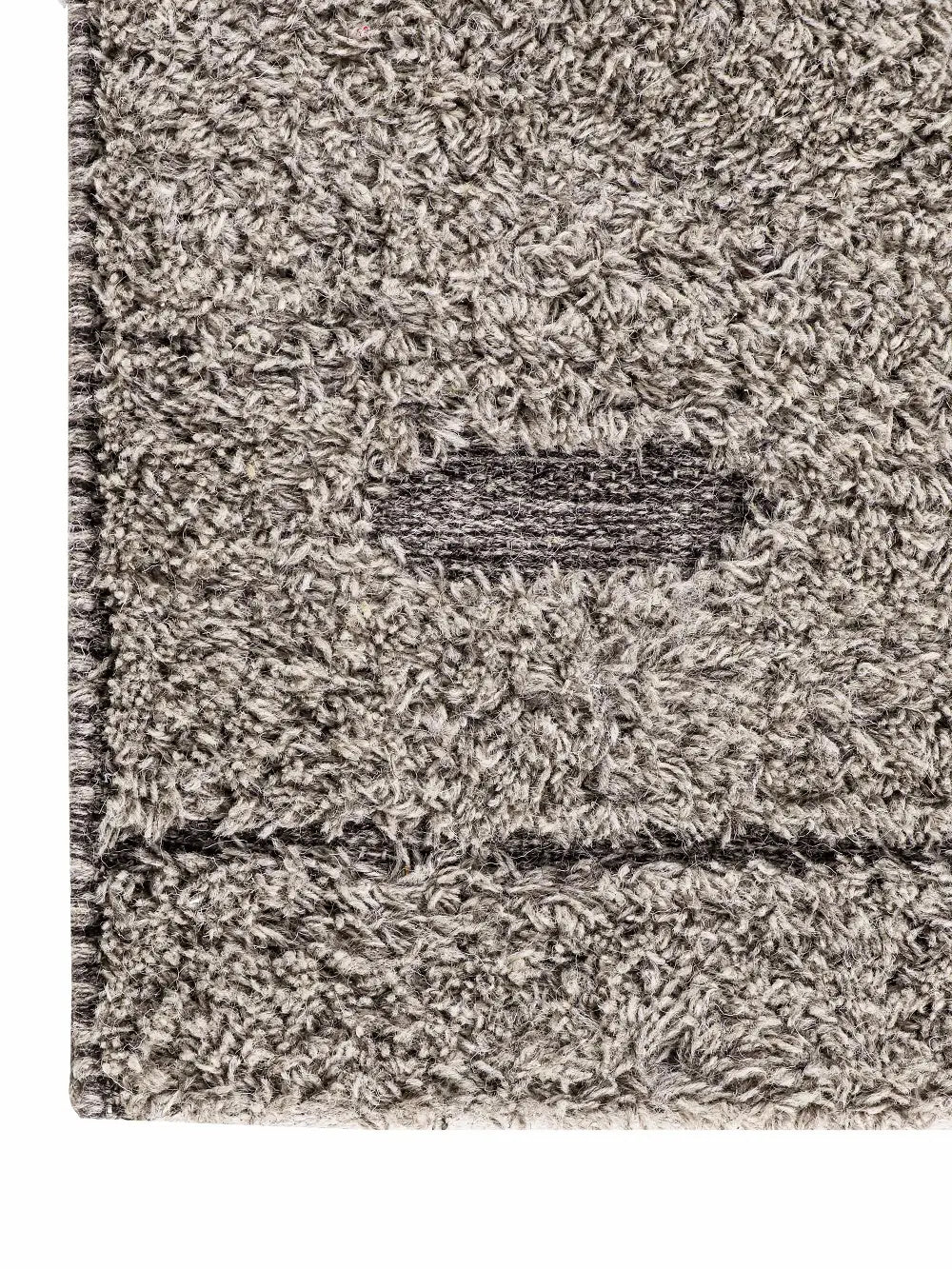 shaggy wool rug close up