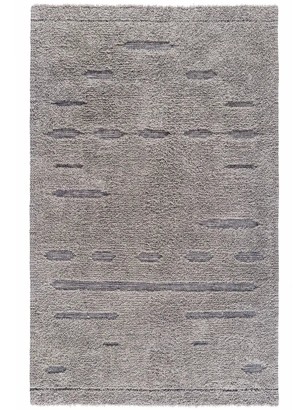 grey shaggy wool rug, minimalist design