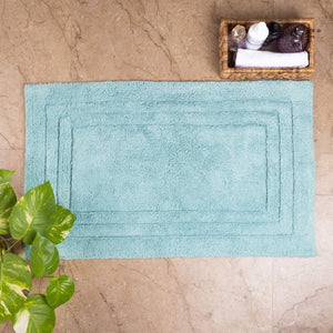 lagoon organic cotton bathroom rug
