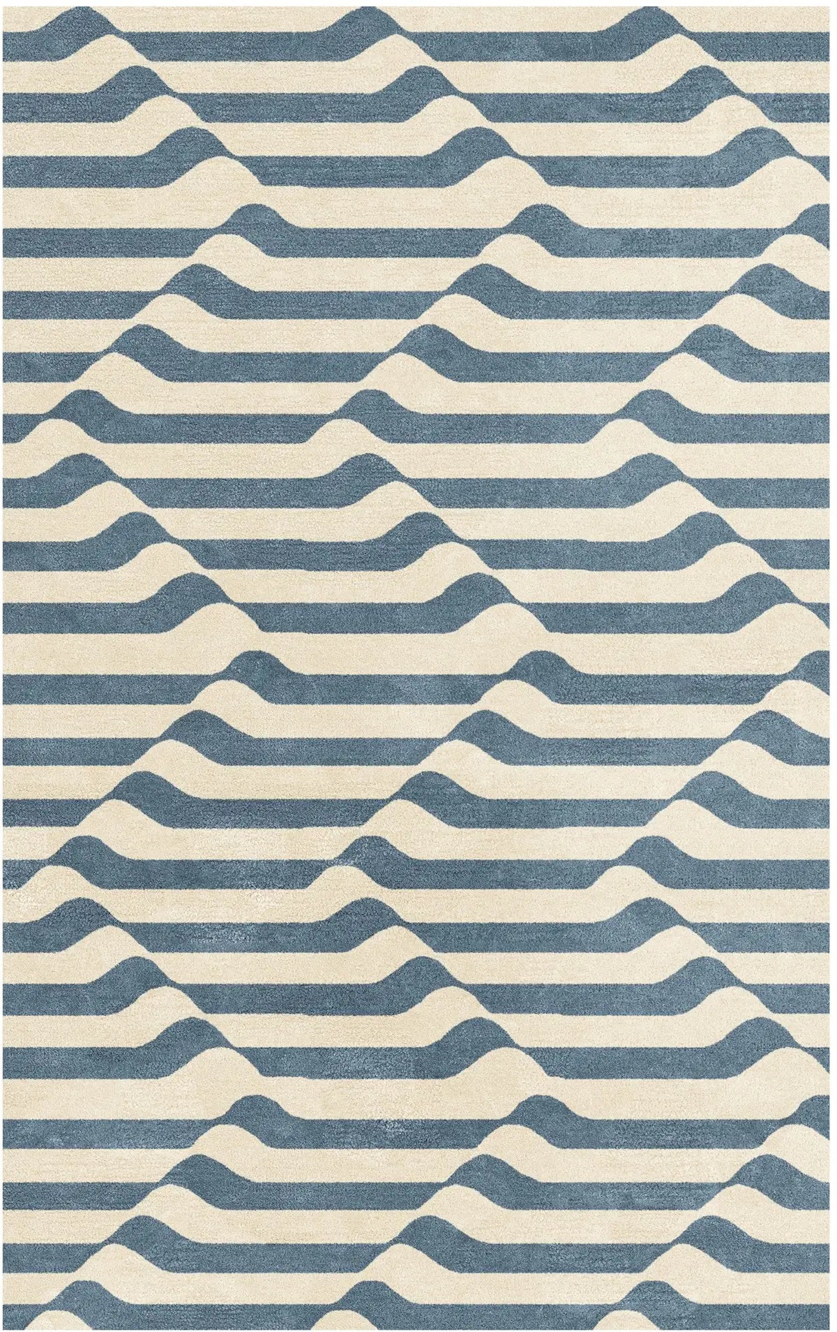 tufted area rug with geometric stripes pattern