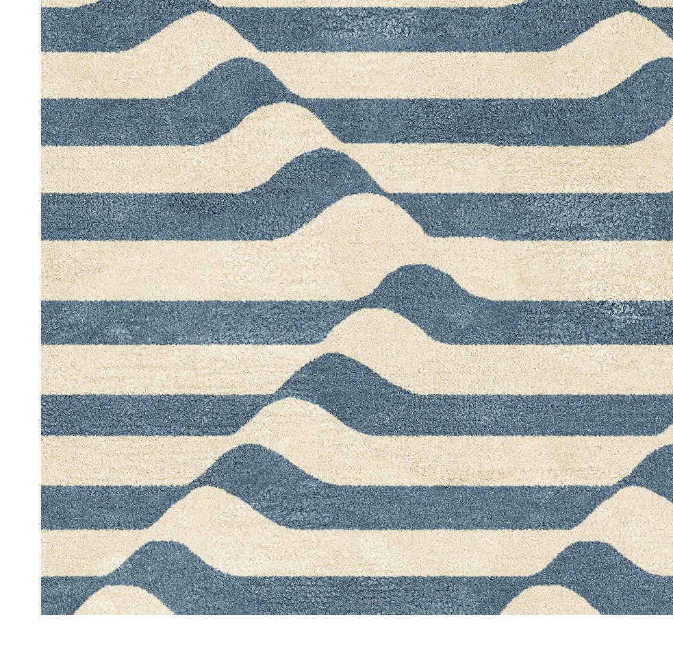 hand tufted wool rug close up
