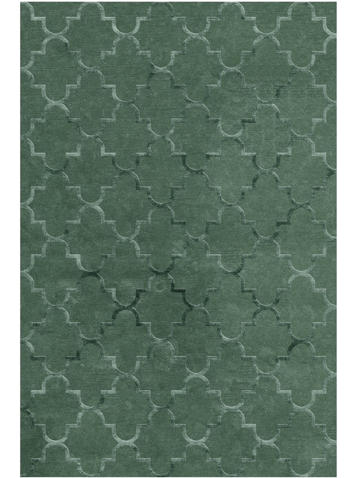 emerald hand tufted patterned rug