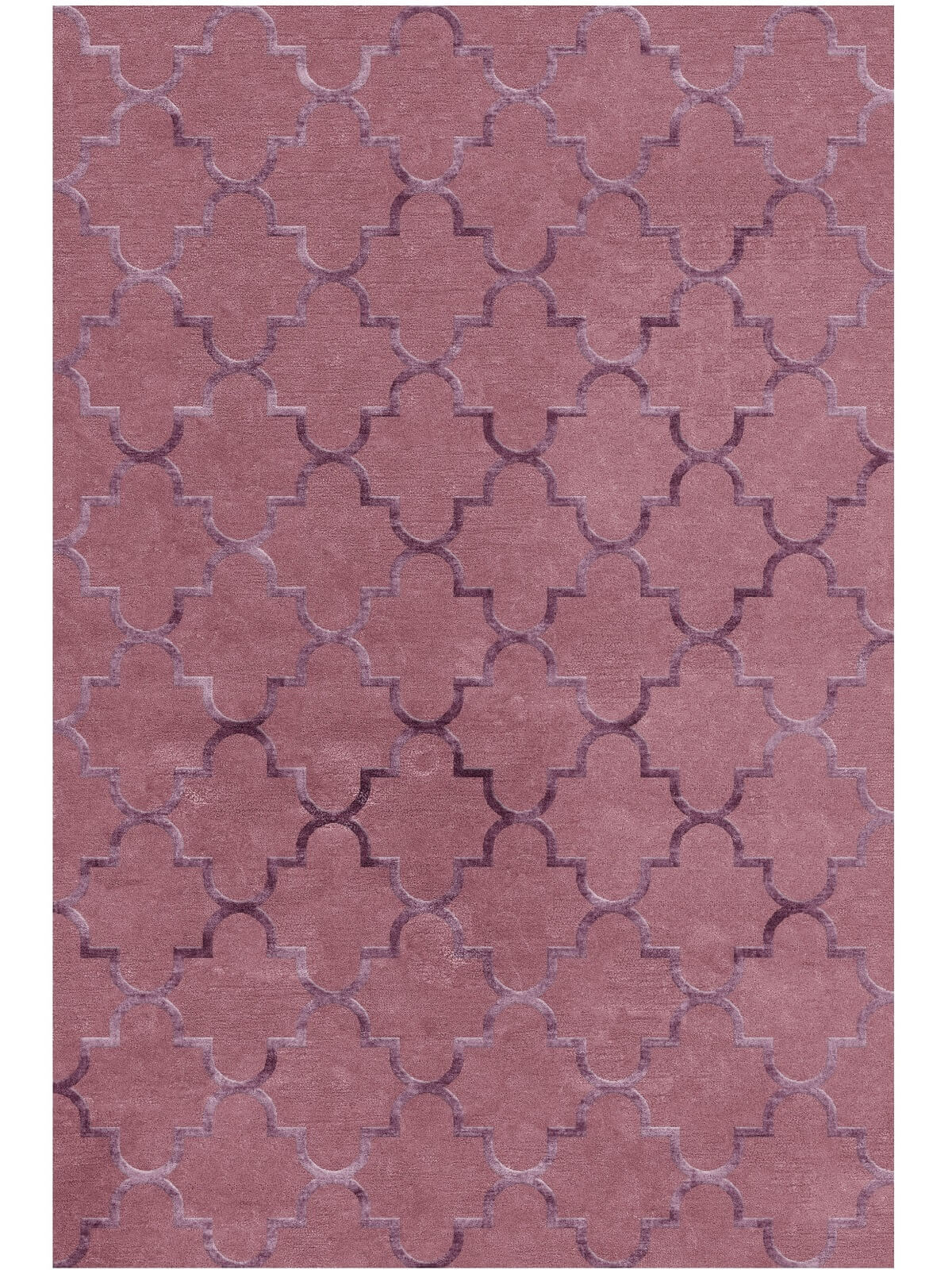 tufted wool viscose area rug with a geometric patterned design