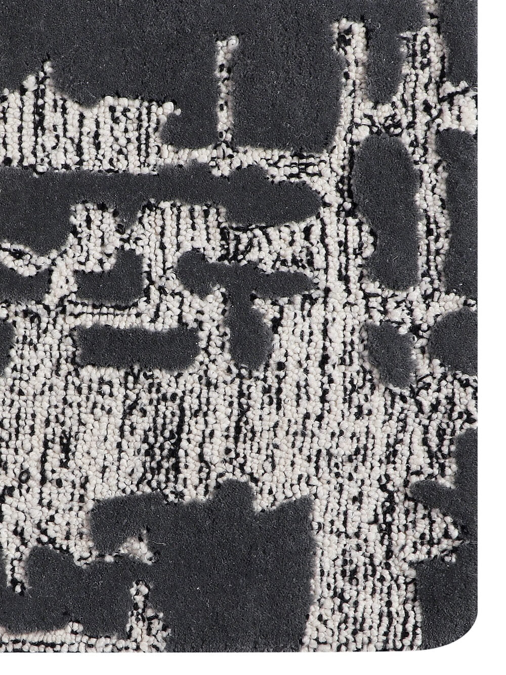 Close-up of a textured black and white pattern