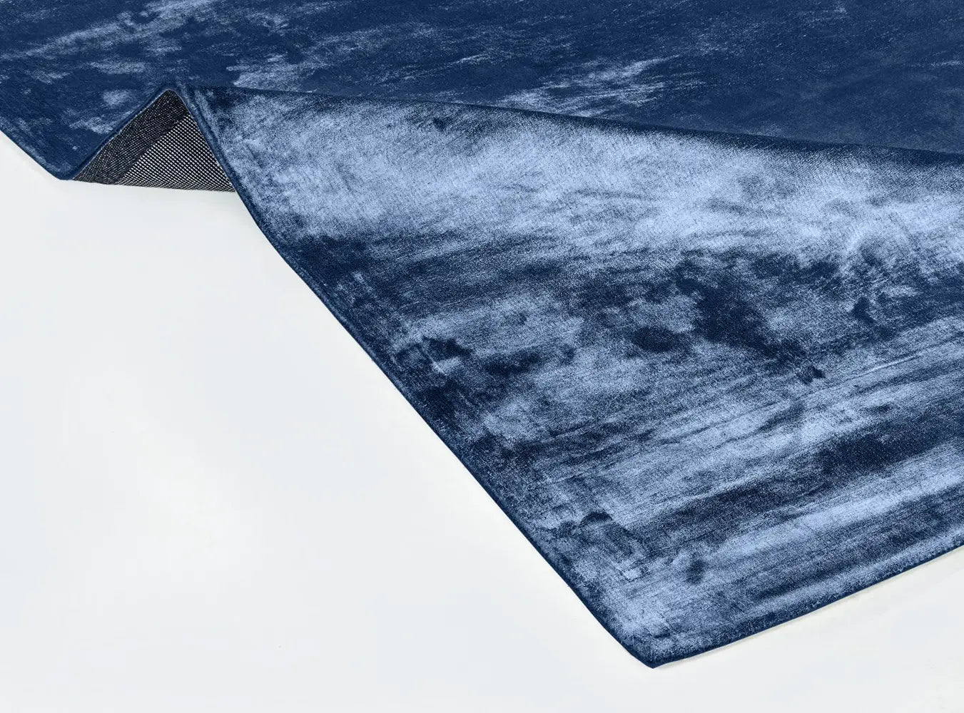 Solid Blue textured rug