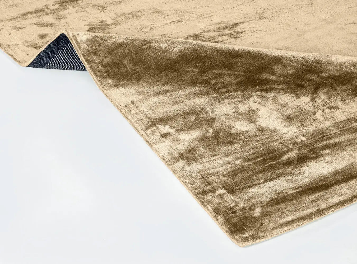 brown handloom viscose area rug