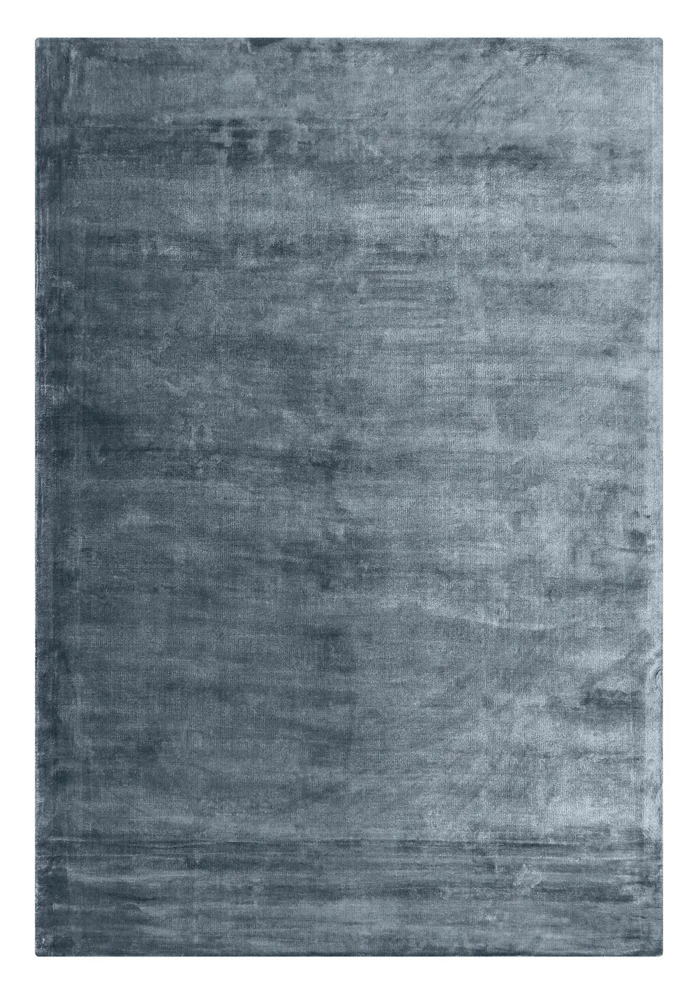 blue grey solid handloom viscose area rug for living room
