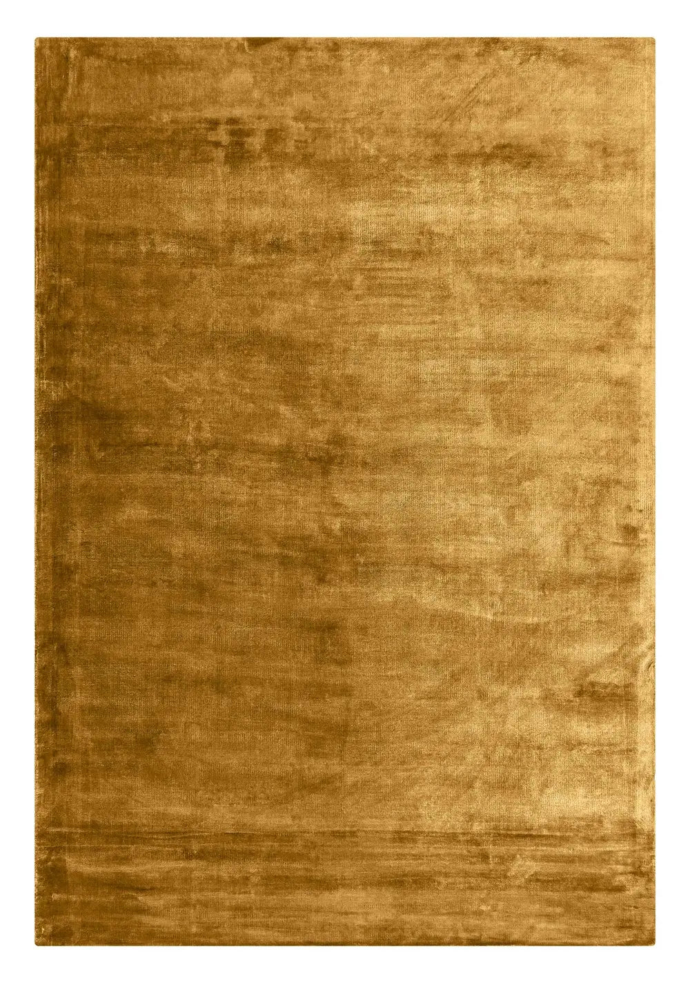 golden solid handloom viscose area rug for bedroom