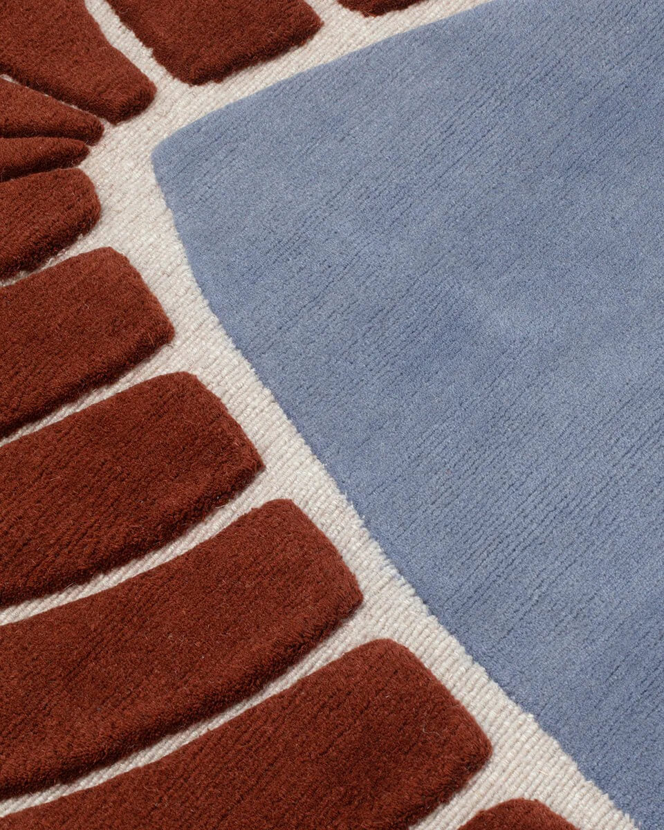 Close-up of a textured area rug